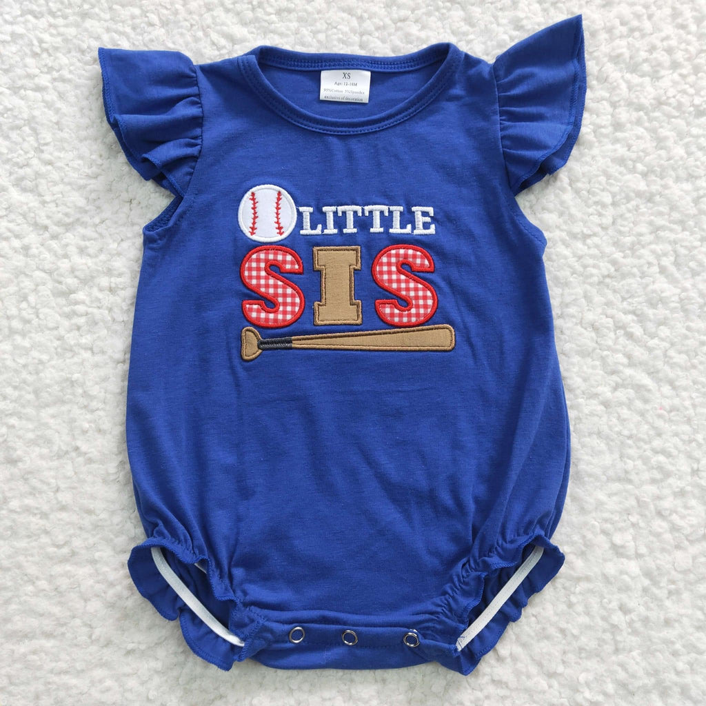 Little Sis Baseball romper