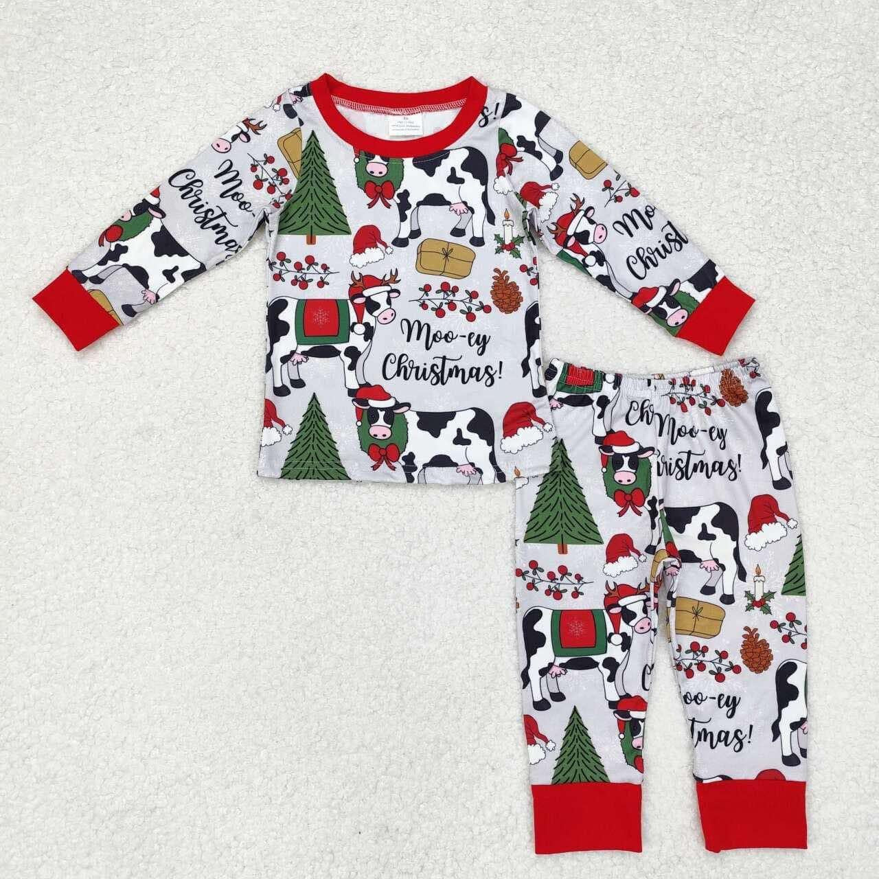 Moo cow Christmas farm pajamas