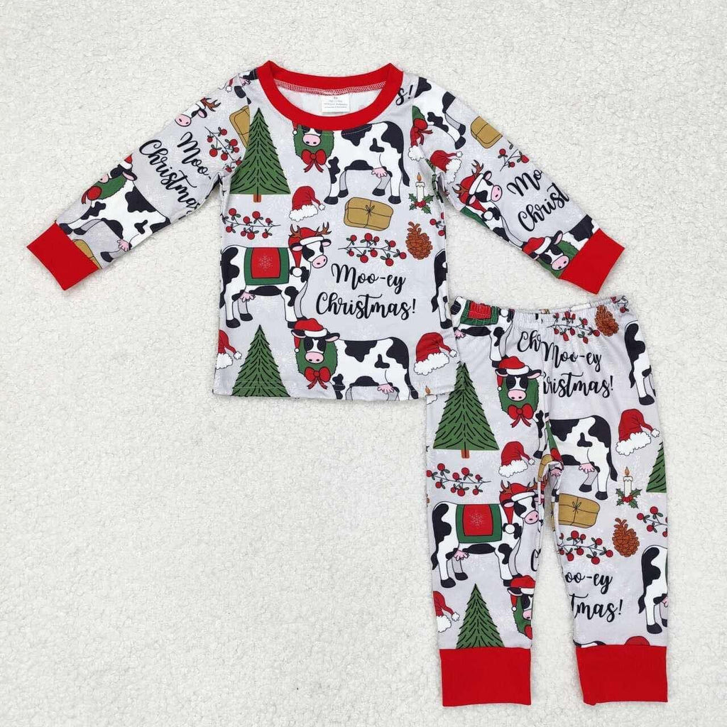 Moo cow Christmas farm pajamas