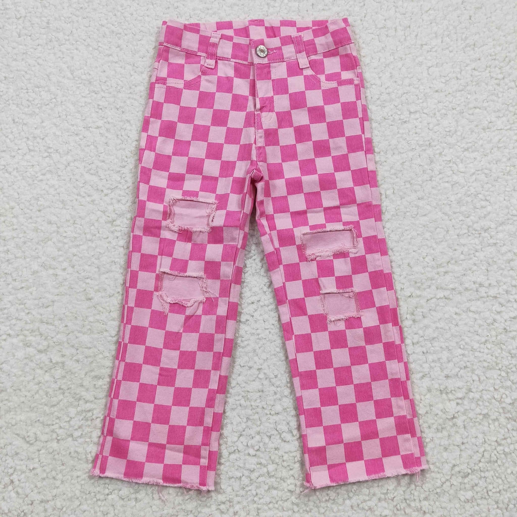 Diistressed Jeans Pink -- pants Only