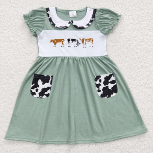 Sage Farm Animals Dress