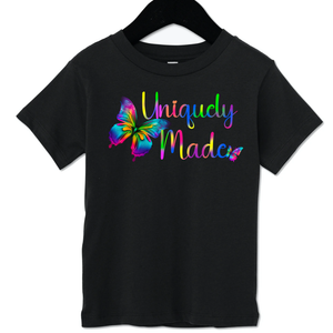 Uniquely made black kids tshirt