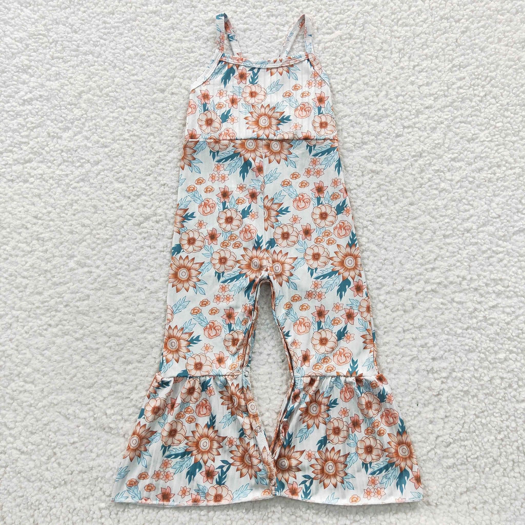 Blue & Brown Floral romper