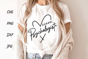 Love school psychologist pink Adult tshirt