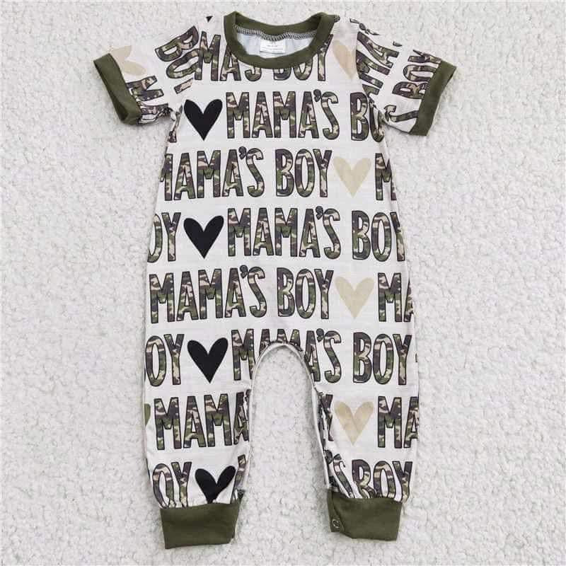 Mamas boy camo romper