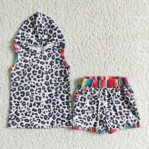 leopard Hooded  Set