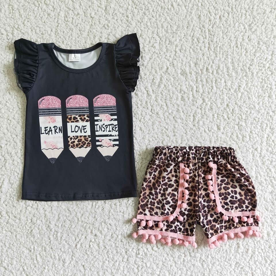 Learn Love Inspire Shorts Set