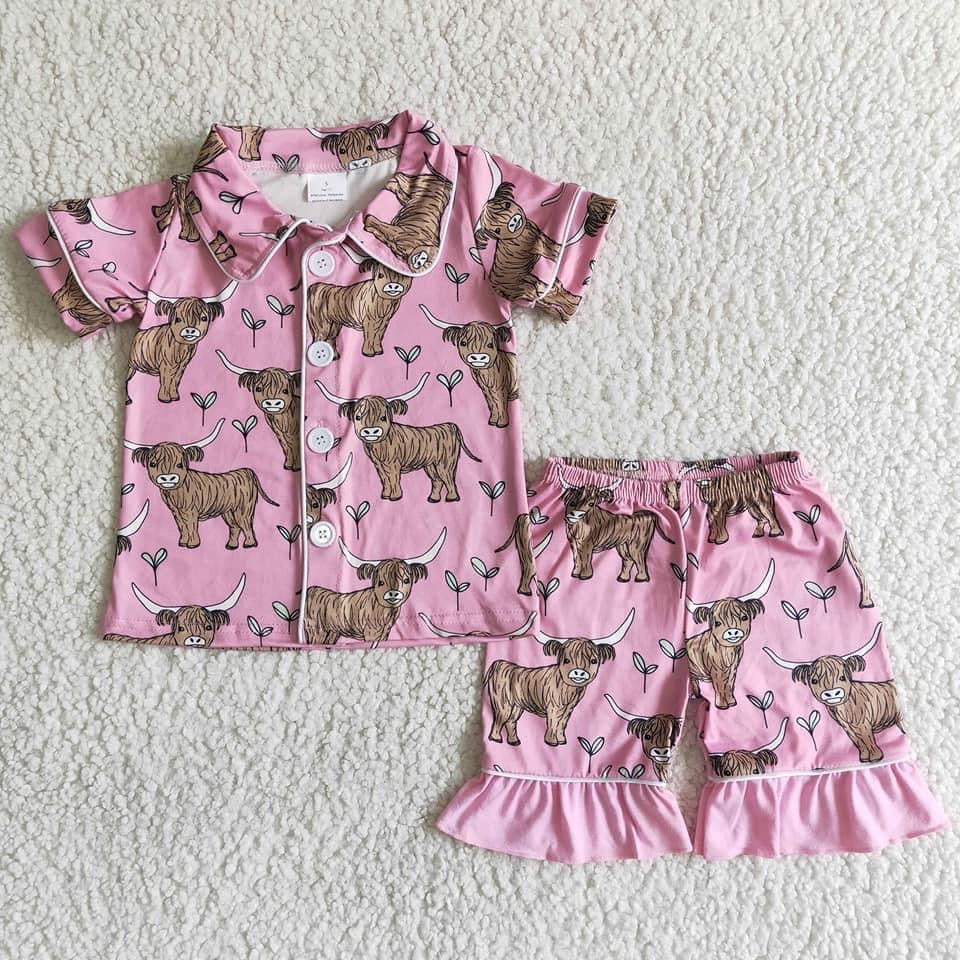 Cow Pink Shorts Pajama