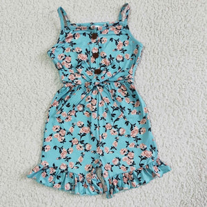 Teal Floral romper!