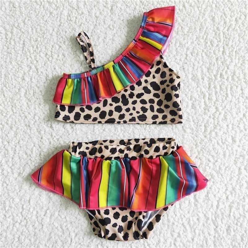 Colorful Animal Print swim Suit - Girls