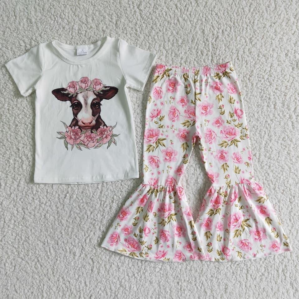 Floral cow Pants outfit