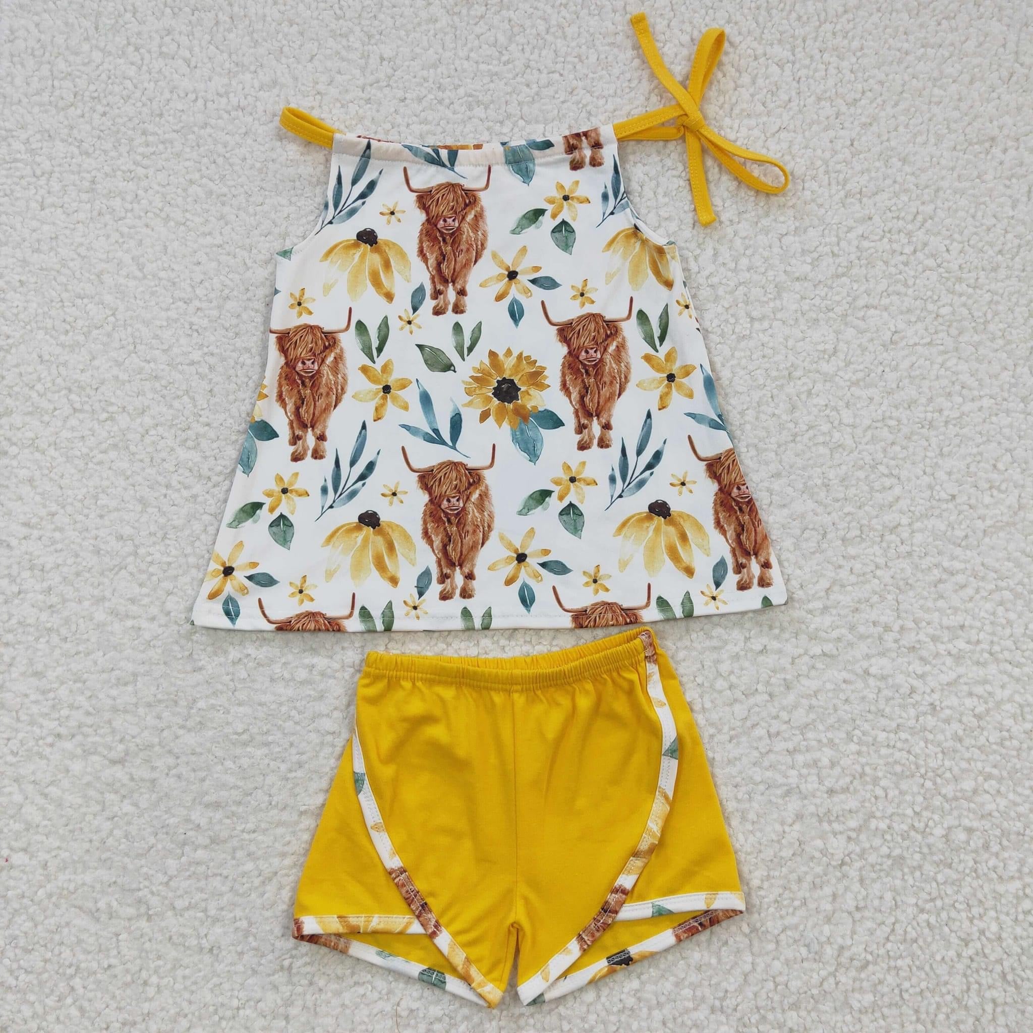 yellow Highland Short Set