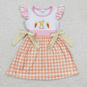 Bunny orange plaid dress