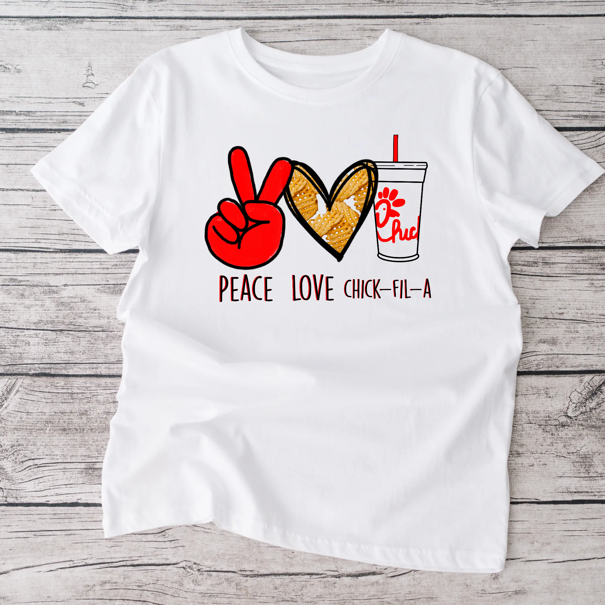 love Chic Adult white tshirt