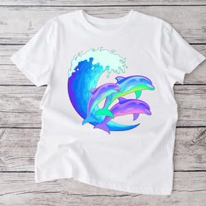 colorful dolphins tshirt