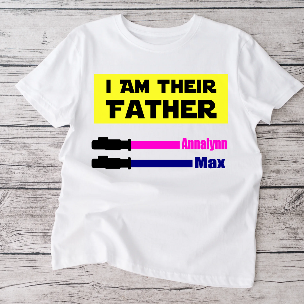 I am their father Adult tshirt- personalized