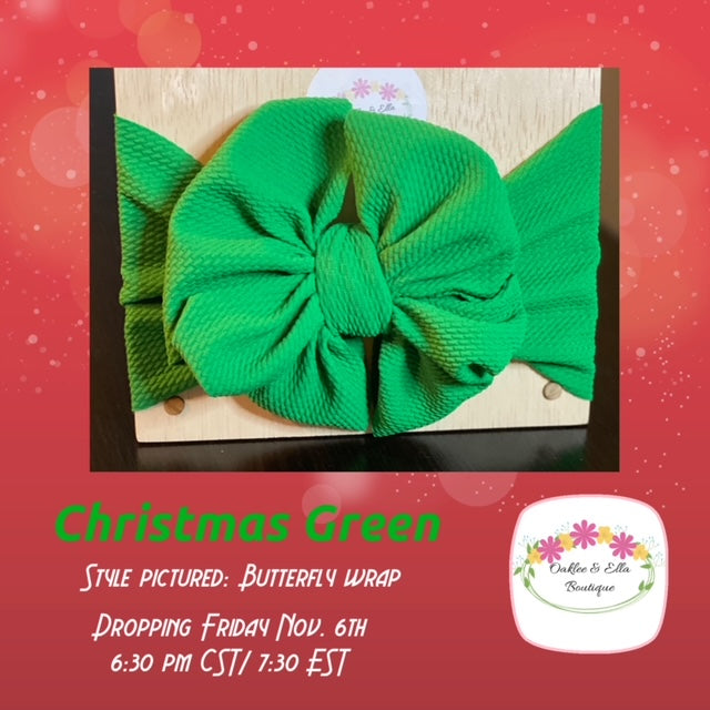 Classic Kelly Green Bows