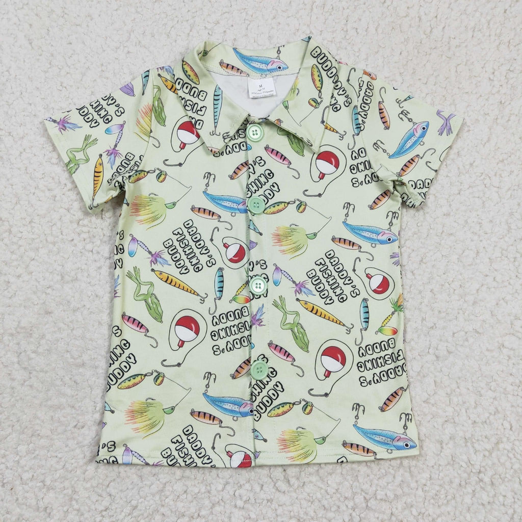 Daddy’s Fishing Buddy Button up Shirt Only