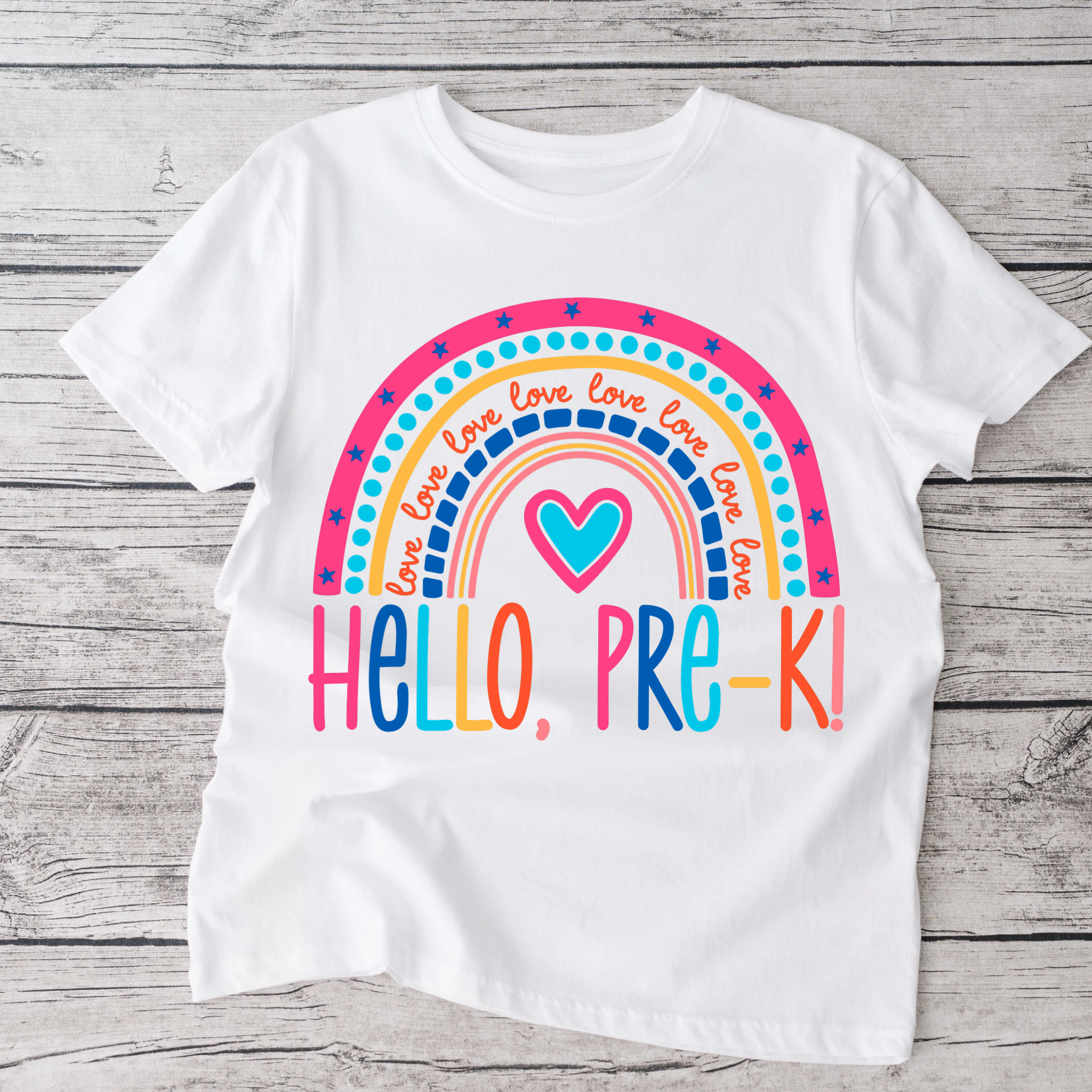 Pre-k white  tshirt