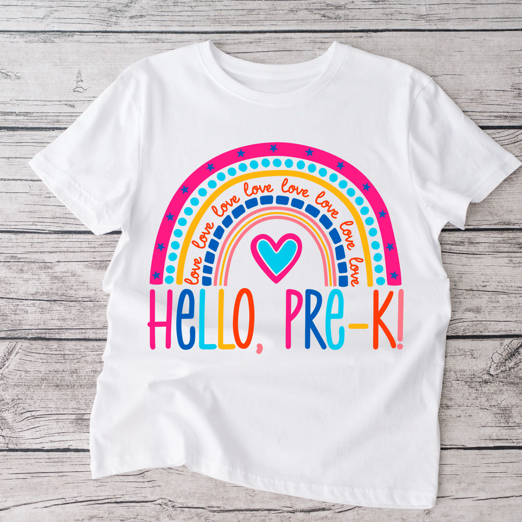 Pre-k white  tshirt