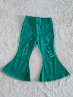 Distressed Green Jeans!- pants Only