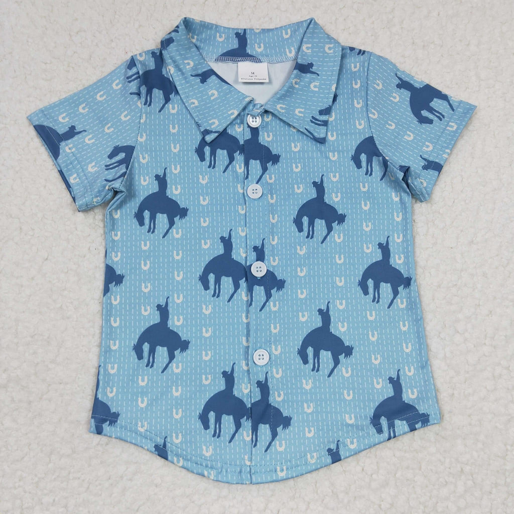 Blue Cowboy Button up Shirt Only