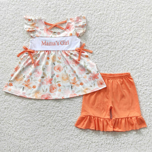 Mamas Girl Floral Short Set- girl