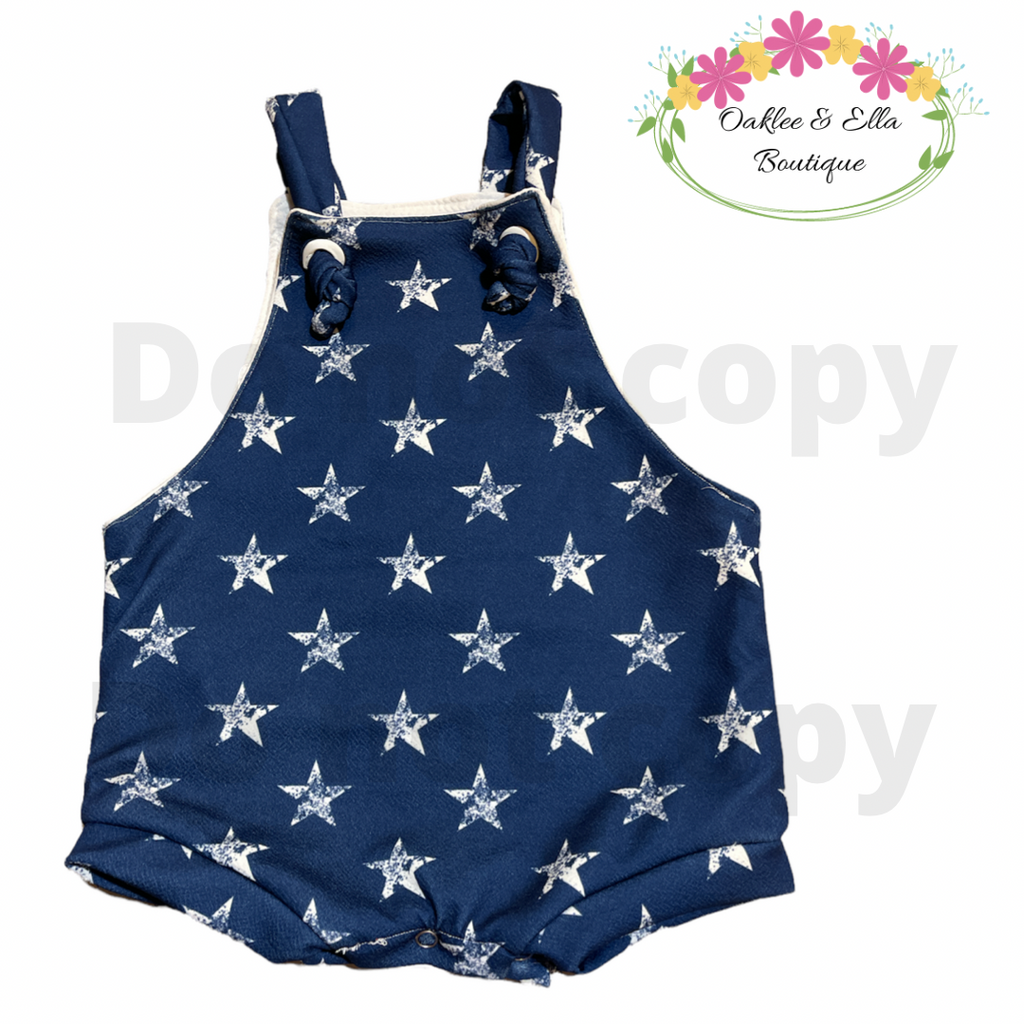 Distress star - short -Hand Made Knotted Romper