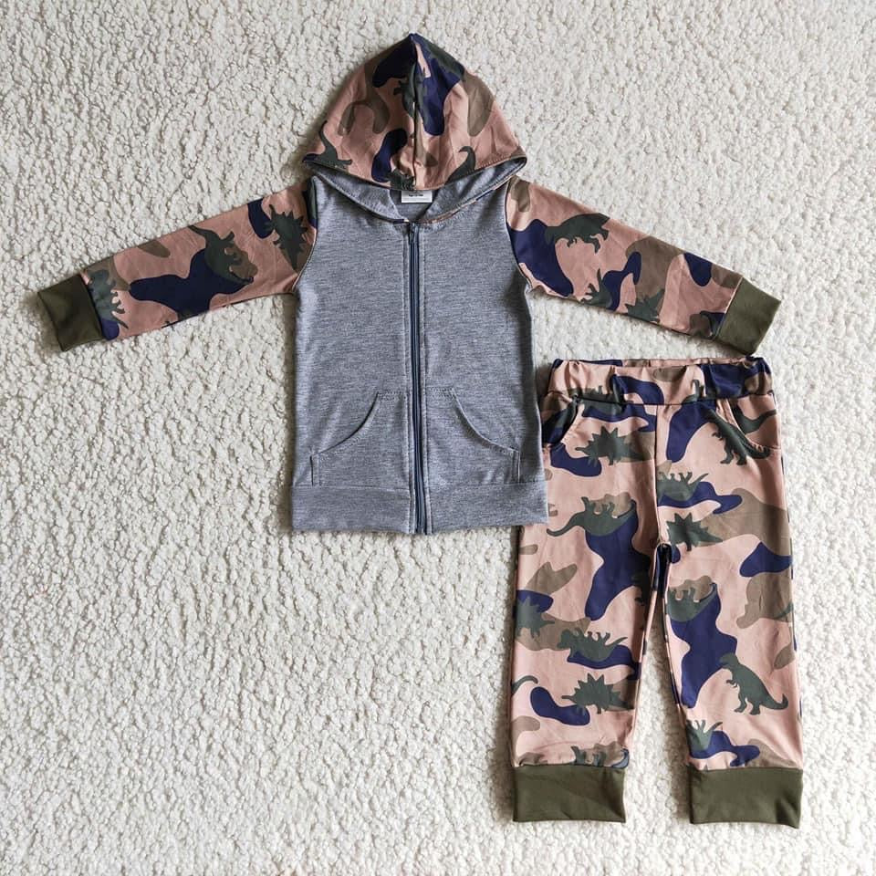 Dino camo hooded Set