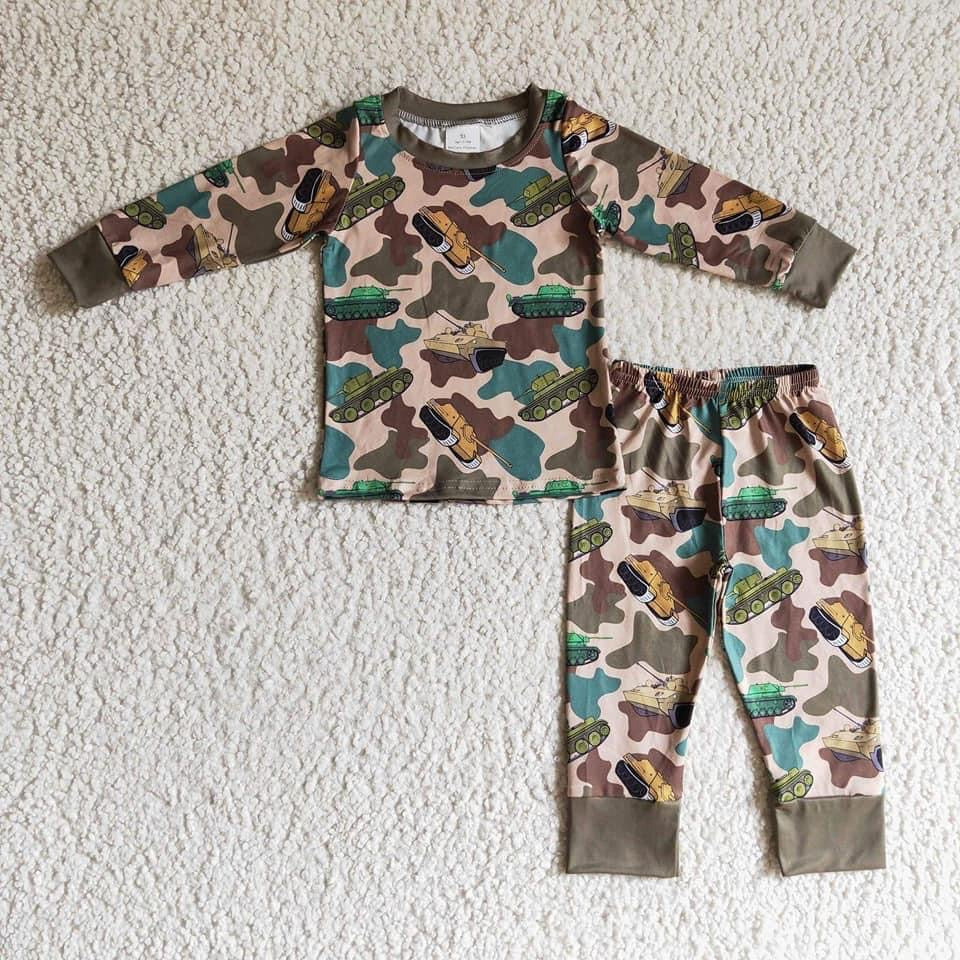 Army Tank camo boy Pajama  set boy