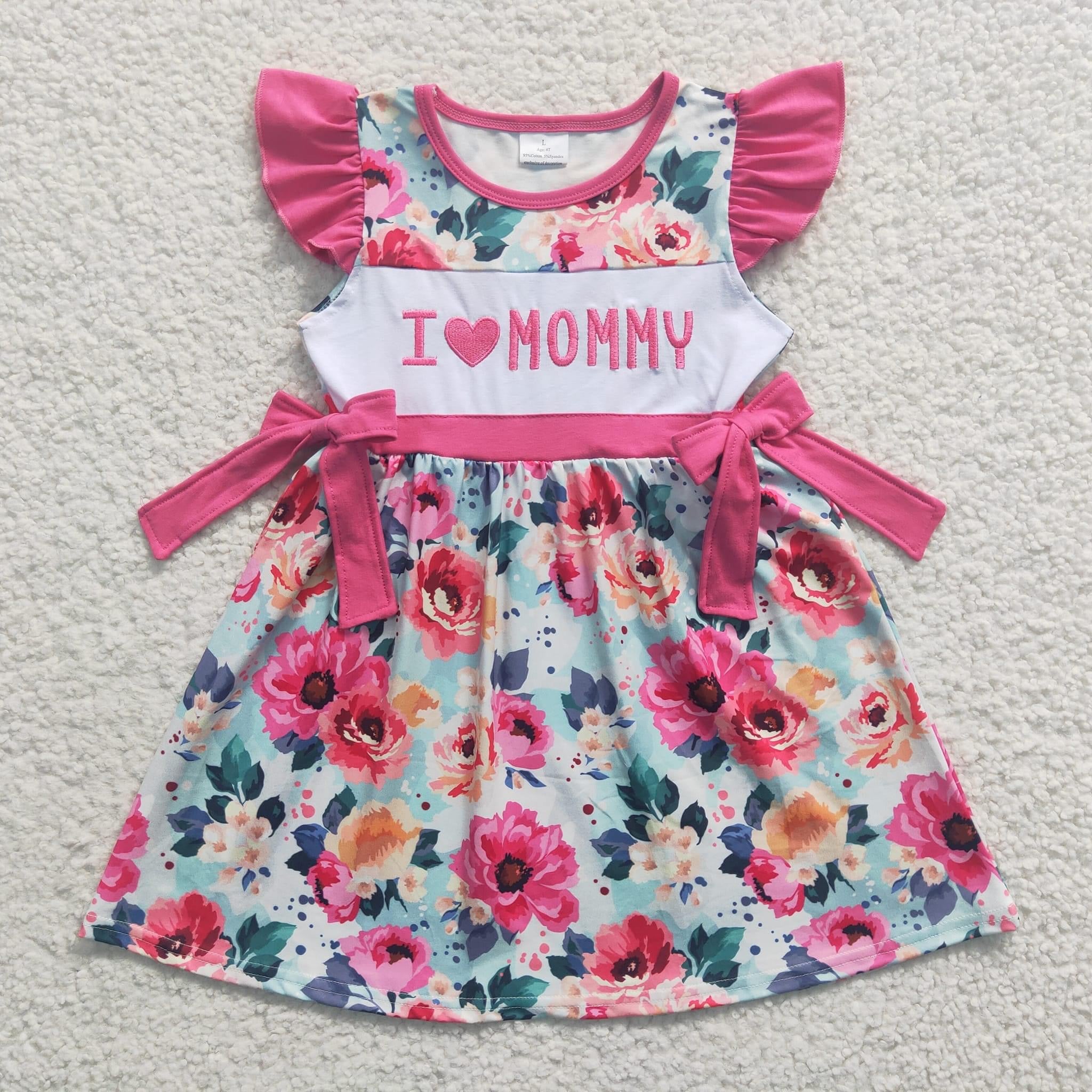 I Love Mommy Floral Dress