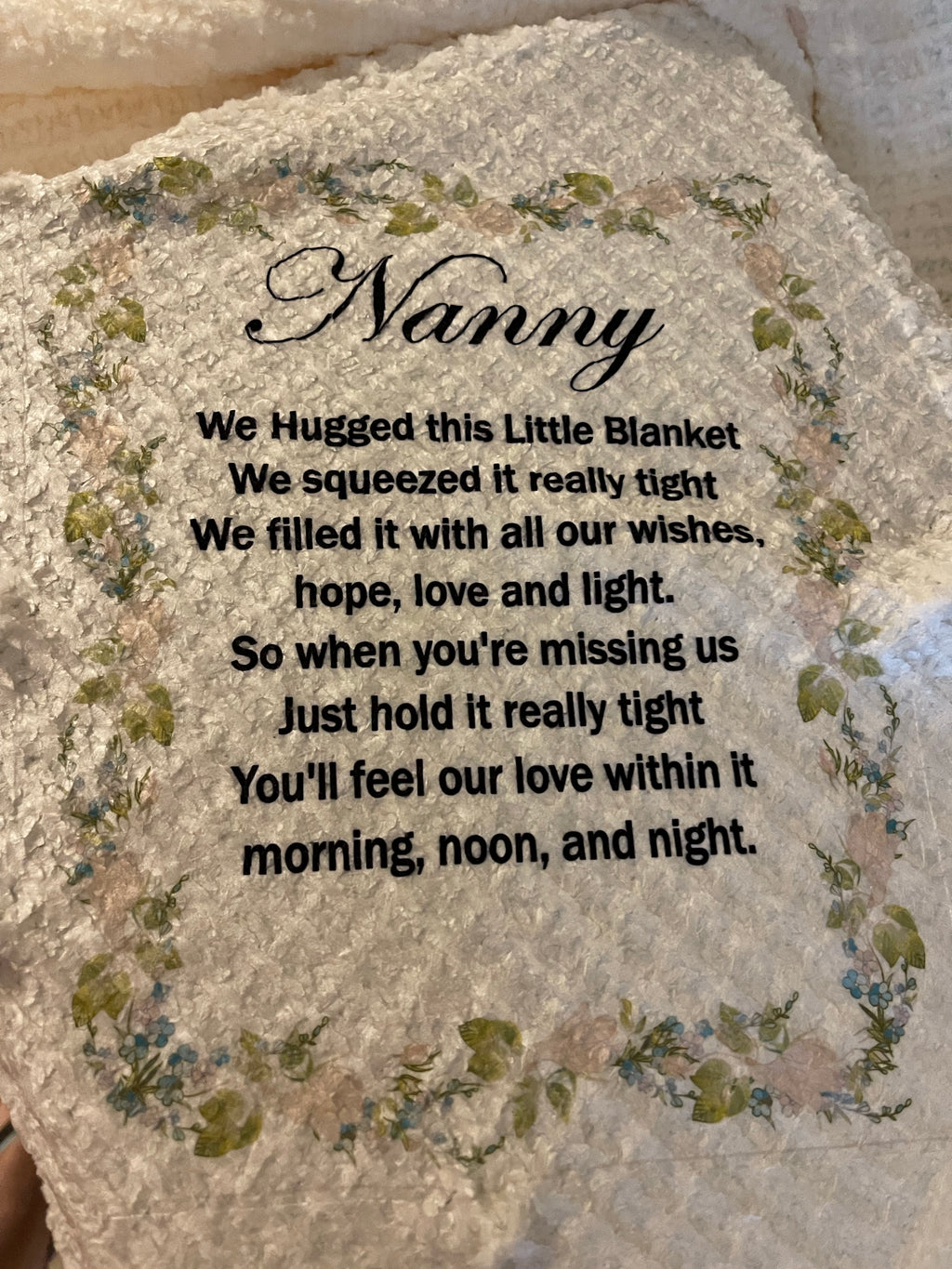 Nanny cuddle love Blanket