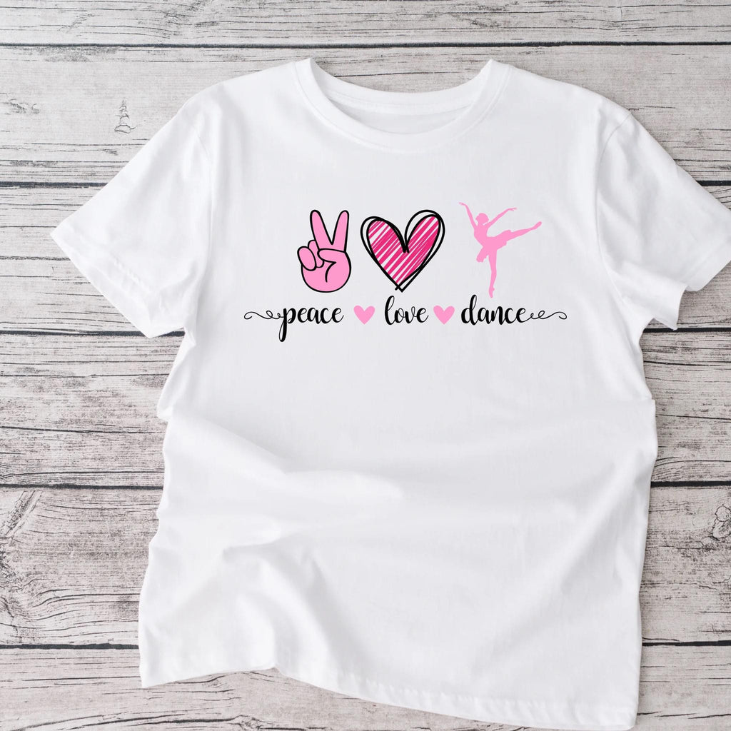 Love dance kids pink bleached tshirt