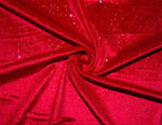 Red sparkle velvet willow skirt