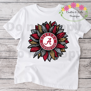 Bama flower Adult white tshirt