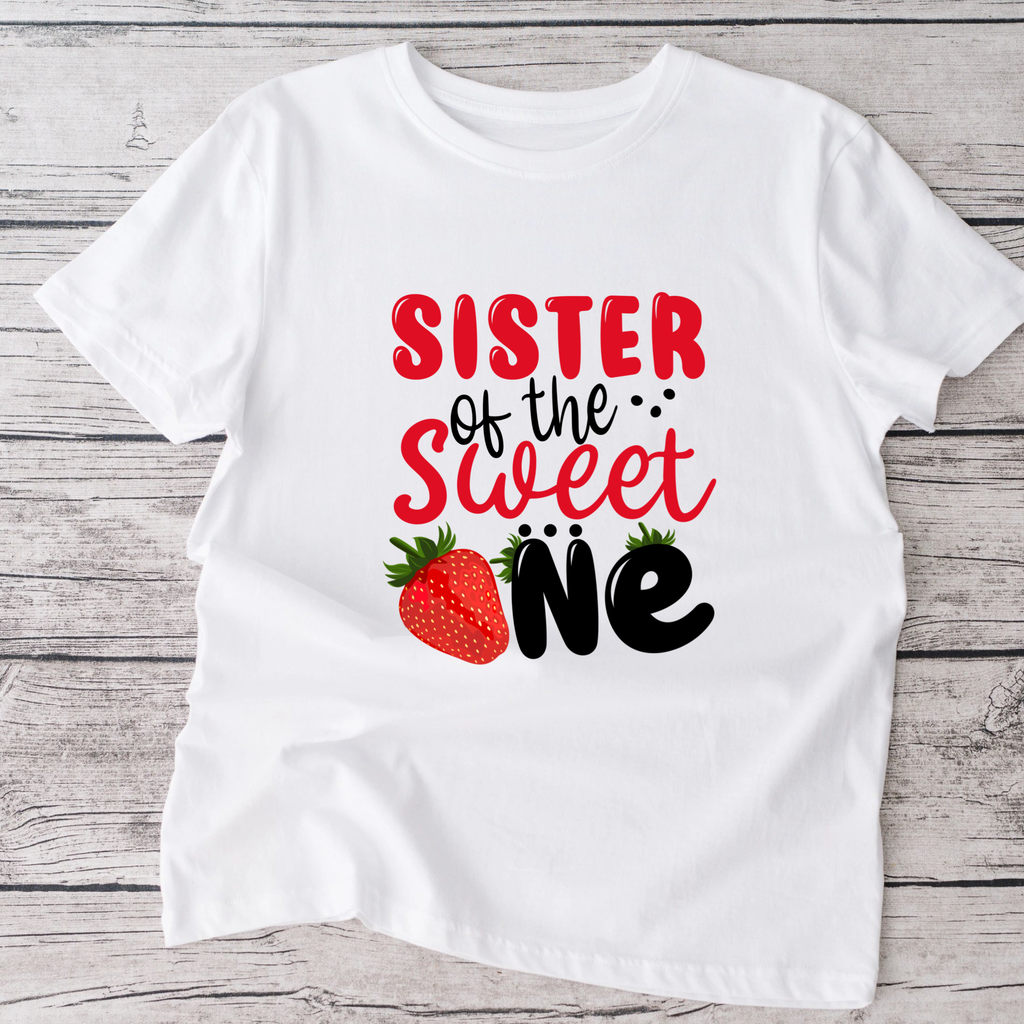Sister Sweet one white  tshirt