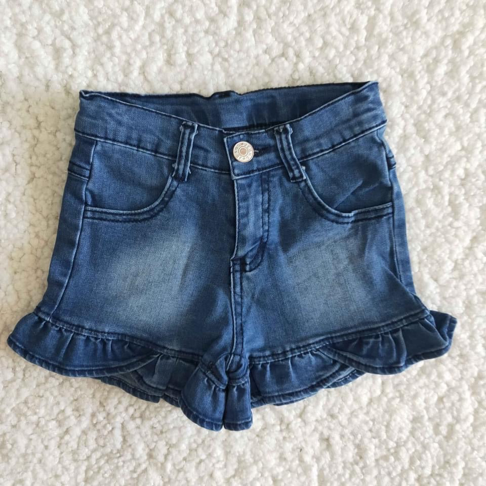 Ruffle Jean  shorts!- pants Only