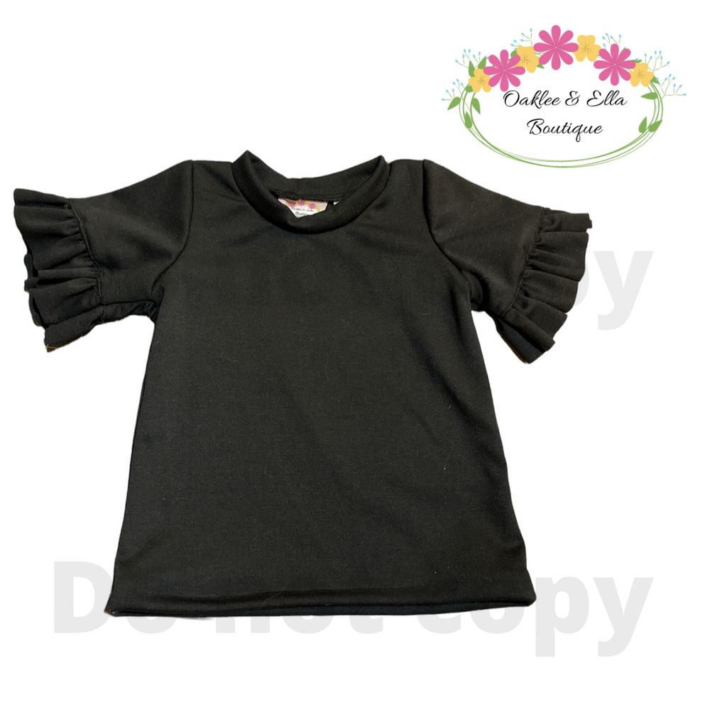 black Layering top - Select your sleeve Handmade with love