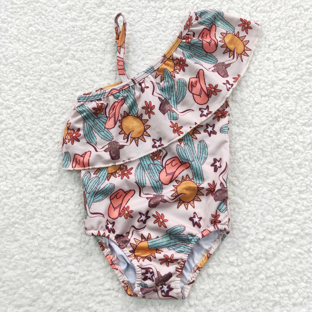 Western Cactus swim Suit - Girls