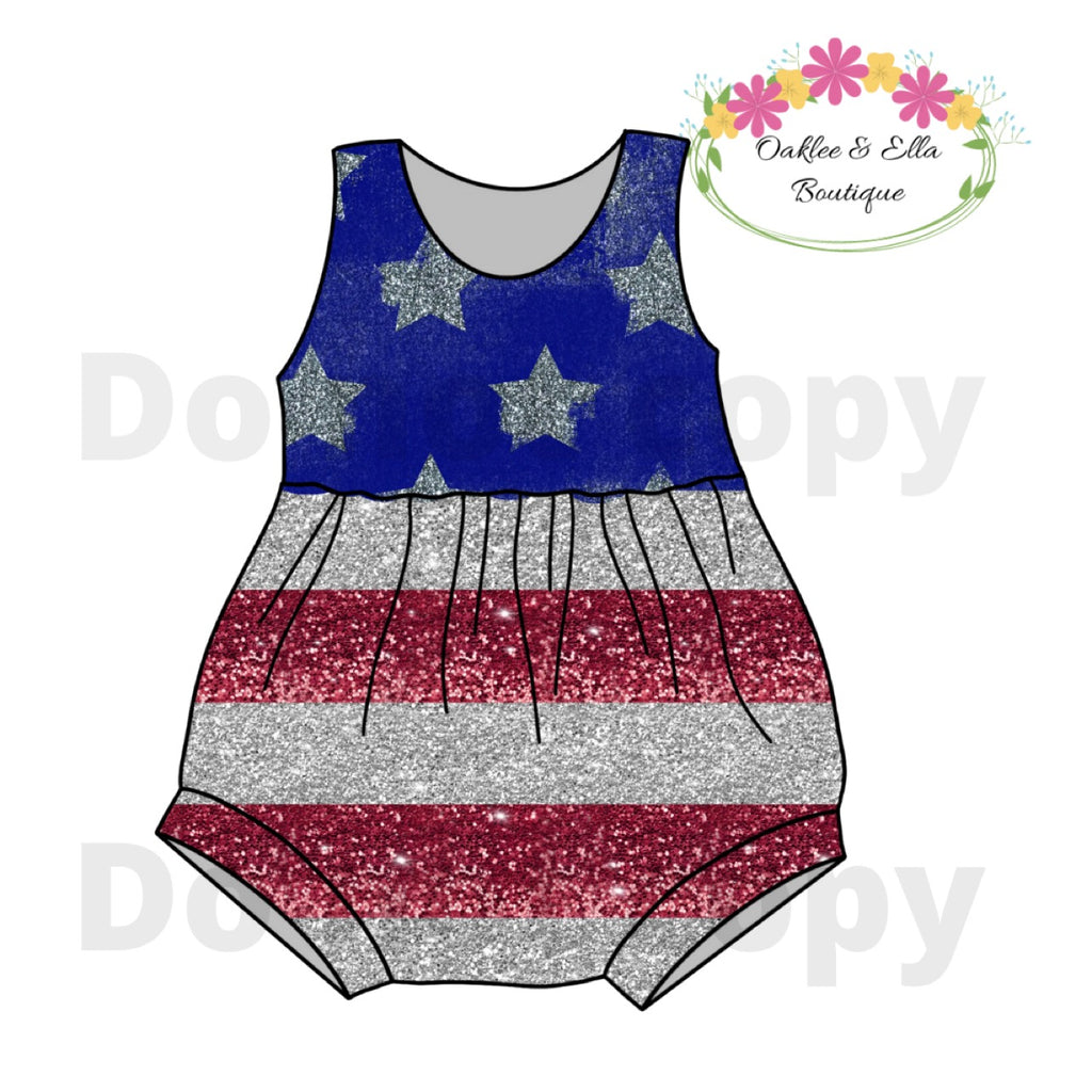 Sparkle flag tank Magnolia romper