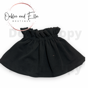 solid Black willow skirt