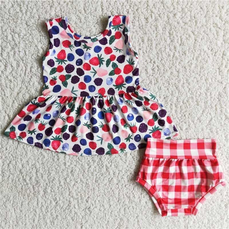 Berry sweet plaid Bummie Set!