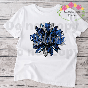 Wildcat flower kids tshirt