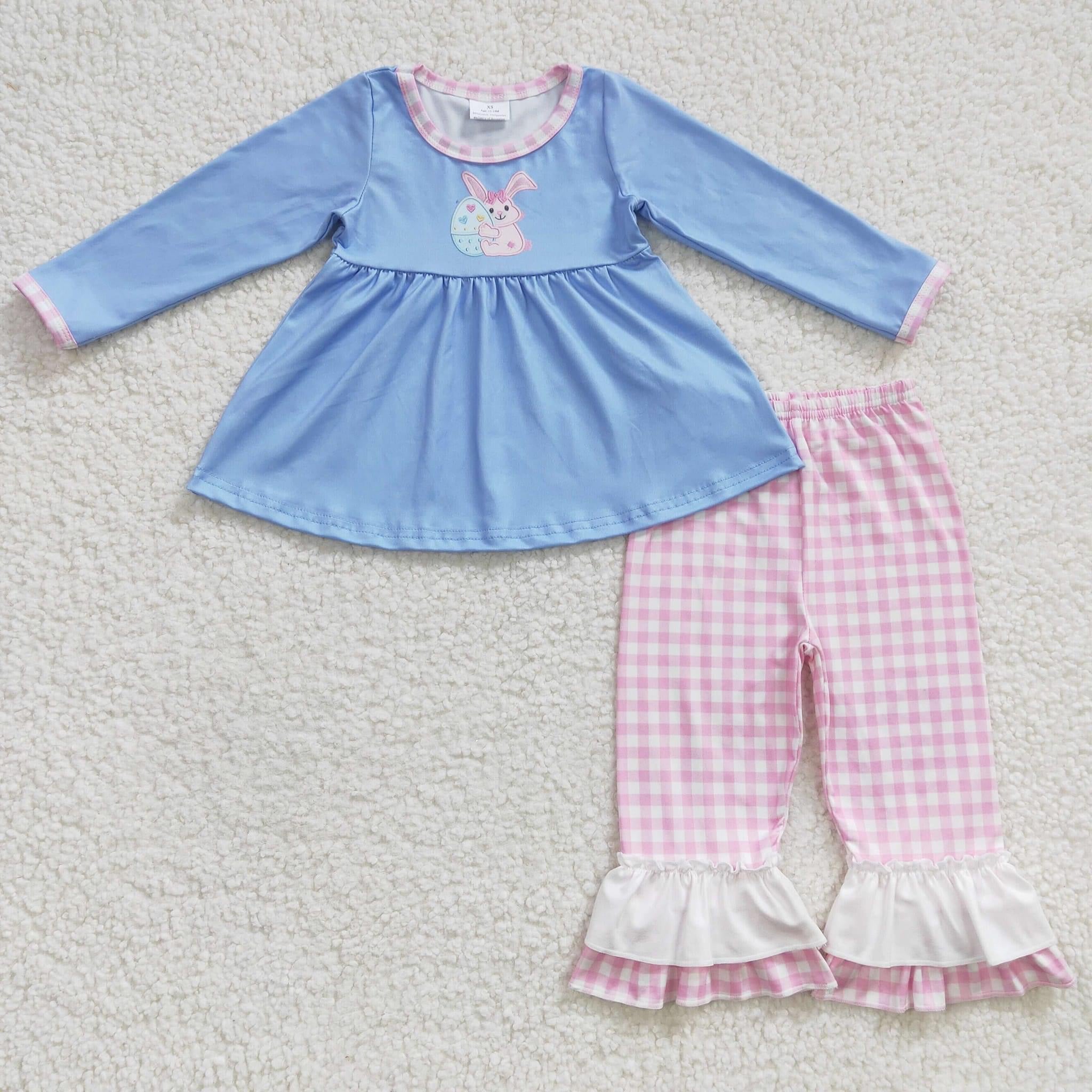 Pink Gingham Easter pant set