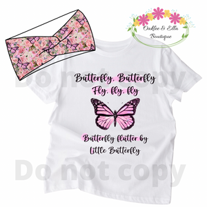 ButterFly Butterfly white  tshirt