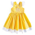 Sweet Yellow dot ruffle dress