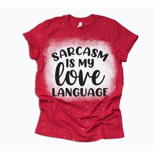 Red Sarcasm bleached OEB shirt