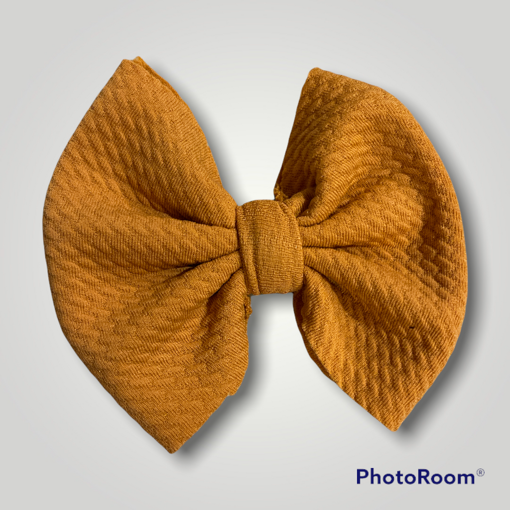Solid mustard Bows