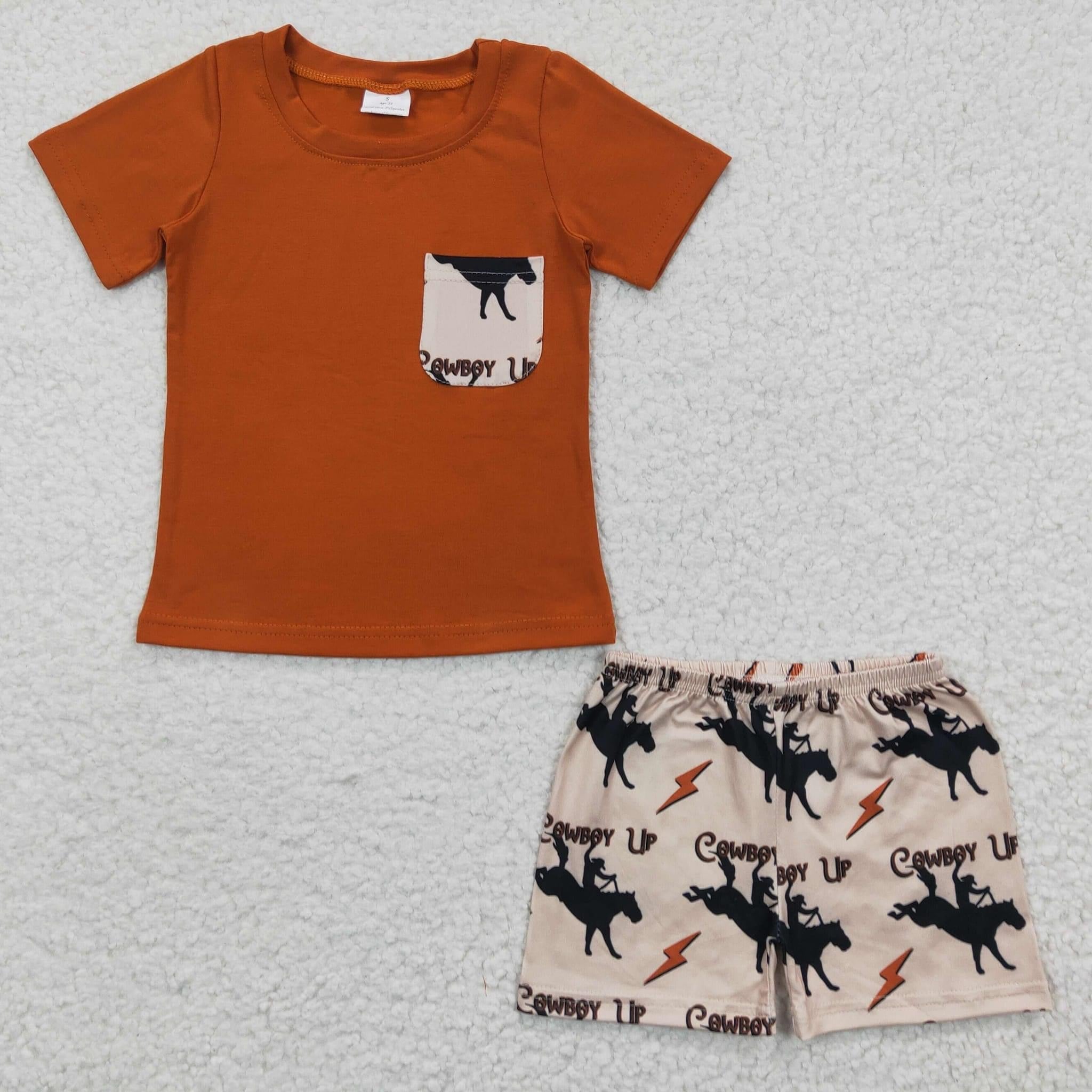 Cowboy Up Boy Short Set