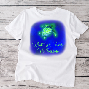 Bright sea turtle  white  tshirt